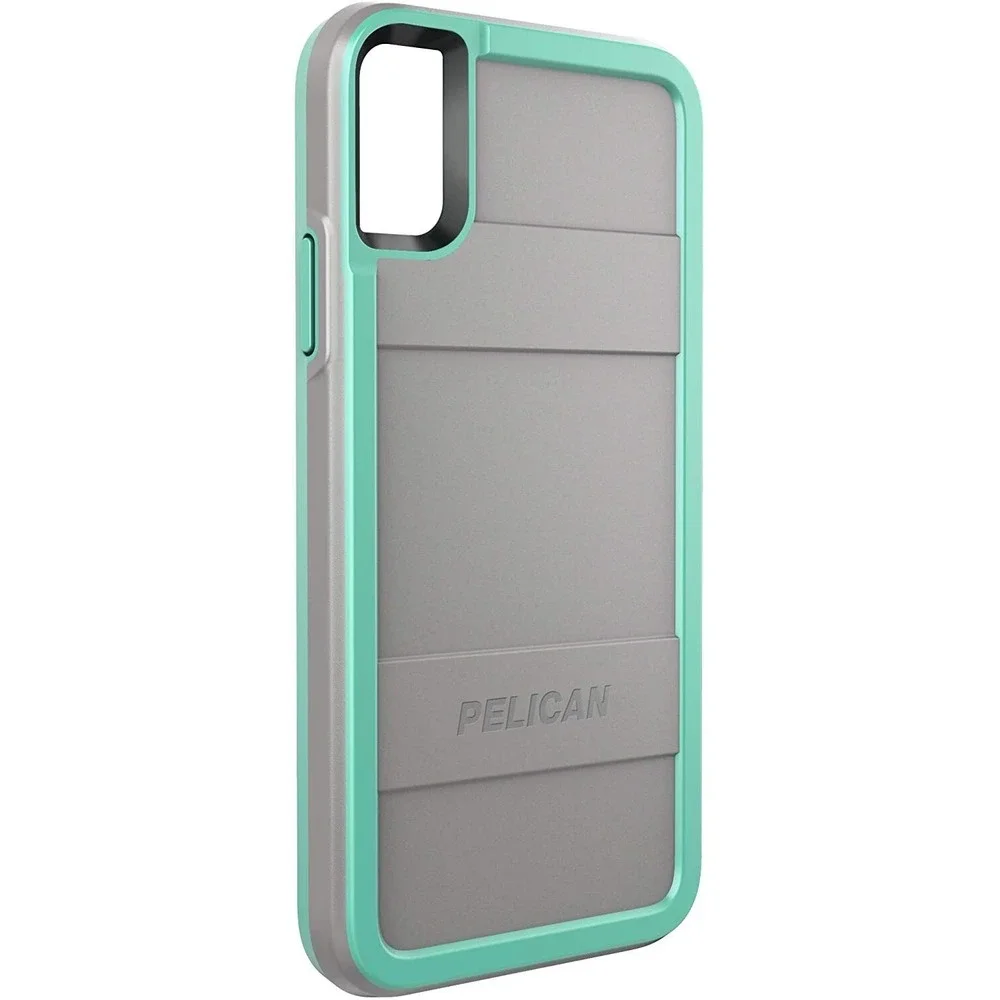 Pelican Protector Series Case for Apple iPhone XS Gray Aqua Mint Seafoam Rugged